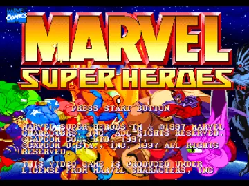 Marvel Super Heroes (US) screen shot title